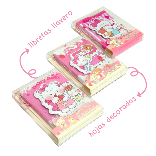 MINI LIBRETA BABY BEAR PINK