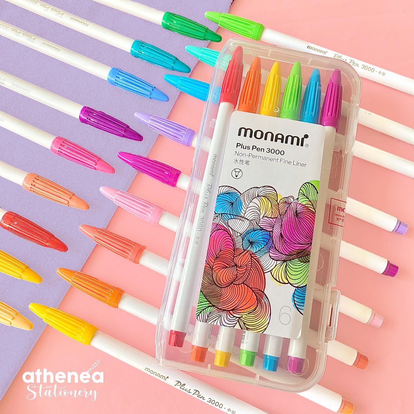 MONAMI PLUS PEN 3000 6 PZAS BRIGHT COLORS