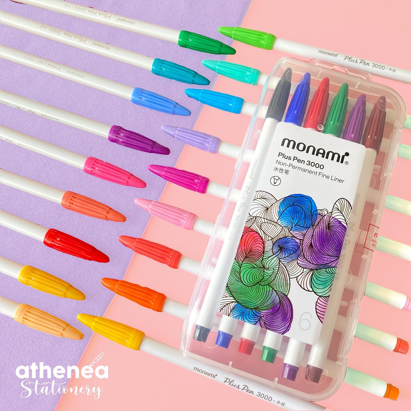 MONAMI PLUS PEN 3000 6 PZAS BASIC COLORS