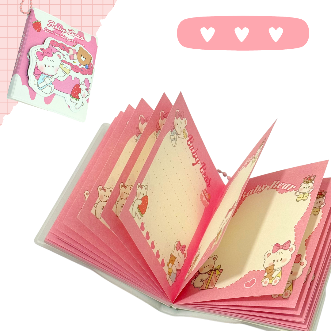 MINI LIBRETA BABY BEAR PINK