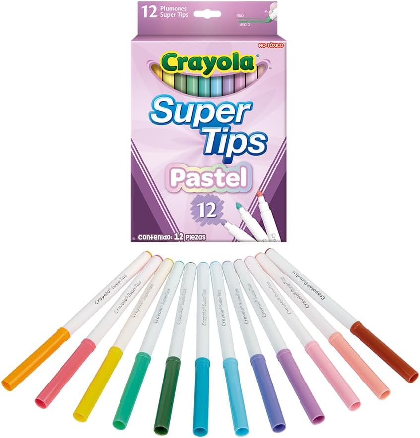 CRAYOLA SUPERTIPS PASTEL 12 PZAS