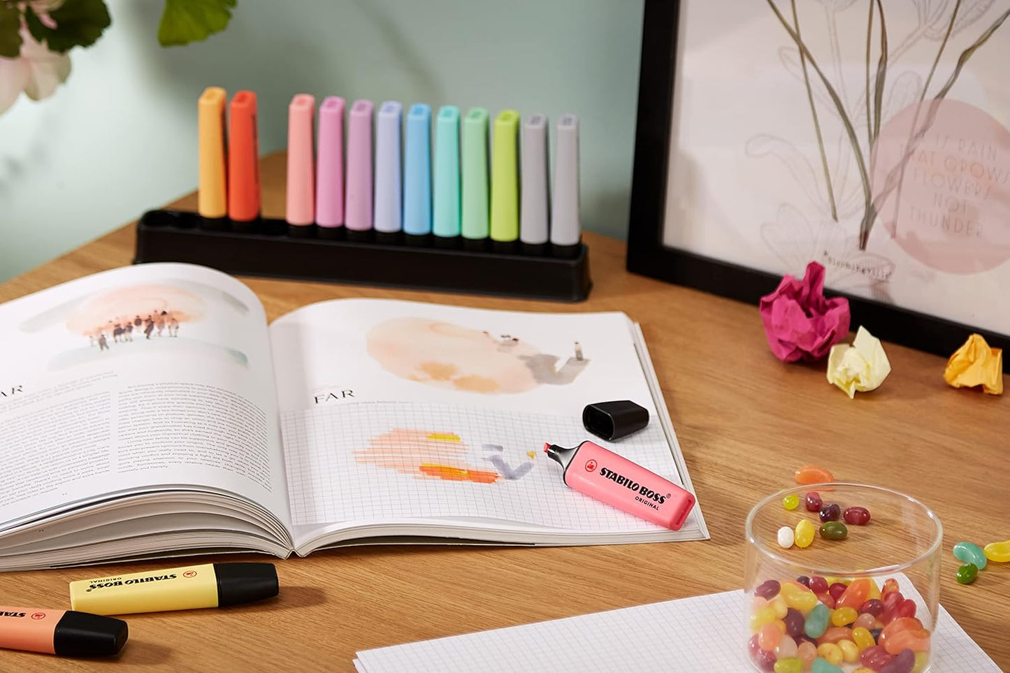 STABILO BOSS 15 PZAS PASTEL + DESKSET