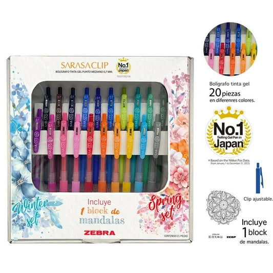 ZEBRA BOLÍGRAFO SARASA CLIP KIT 21 PZAS
