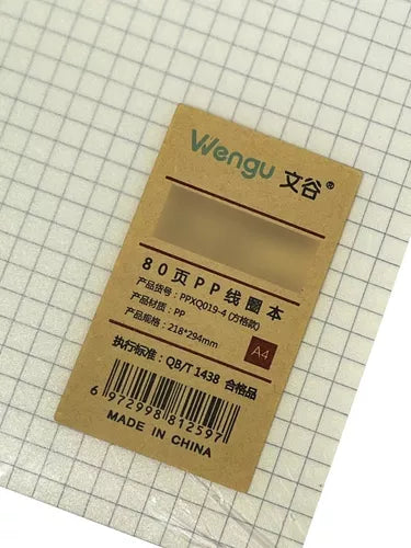 LIBRETA WENGU A4 CUADROS