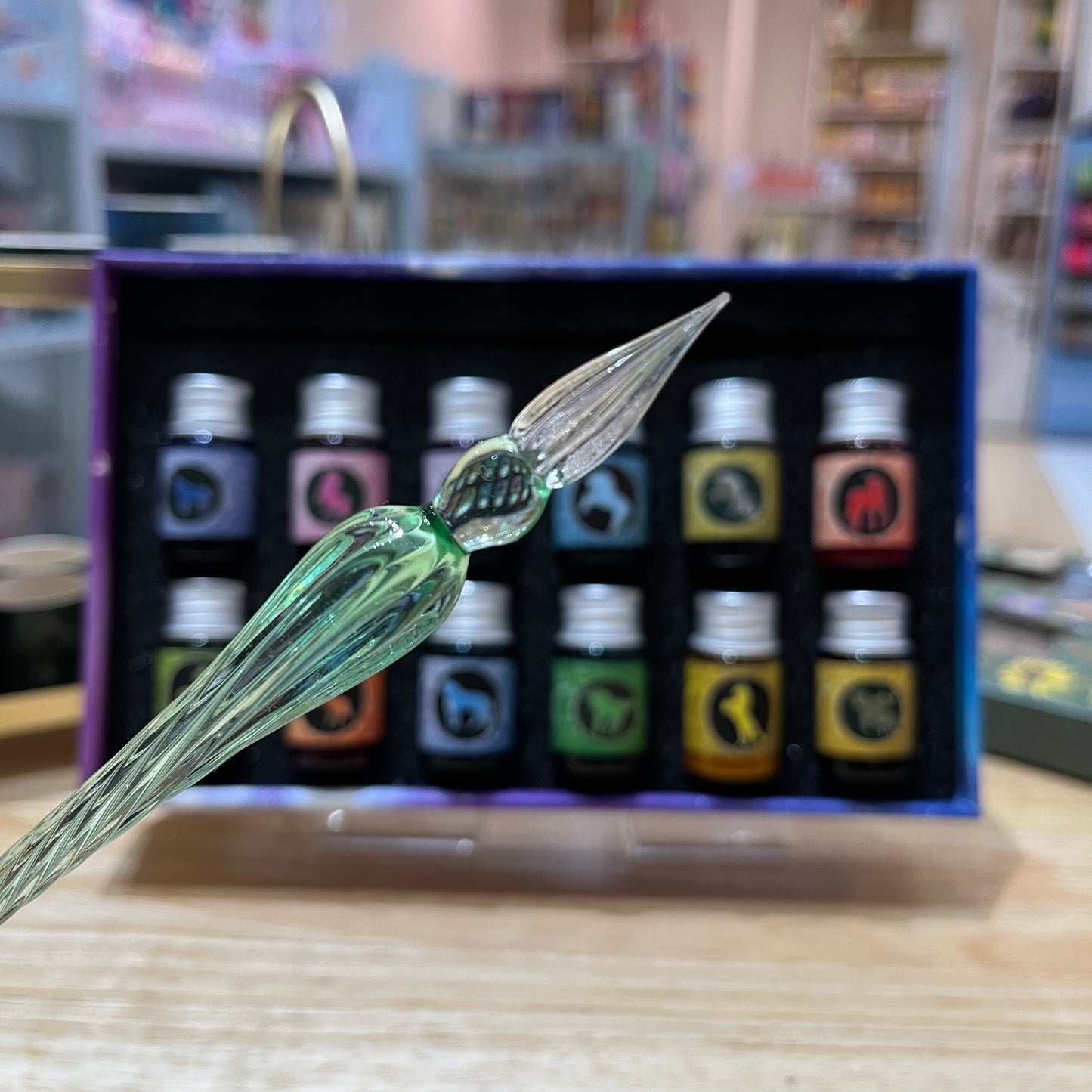 SPIRAL GLASS PEN 12 TINTAS
