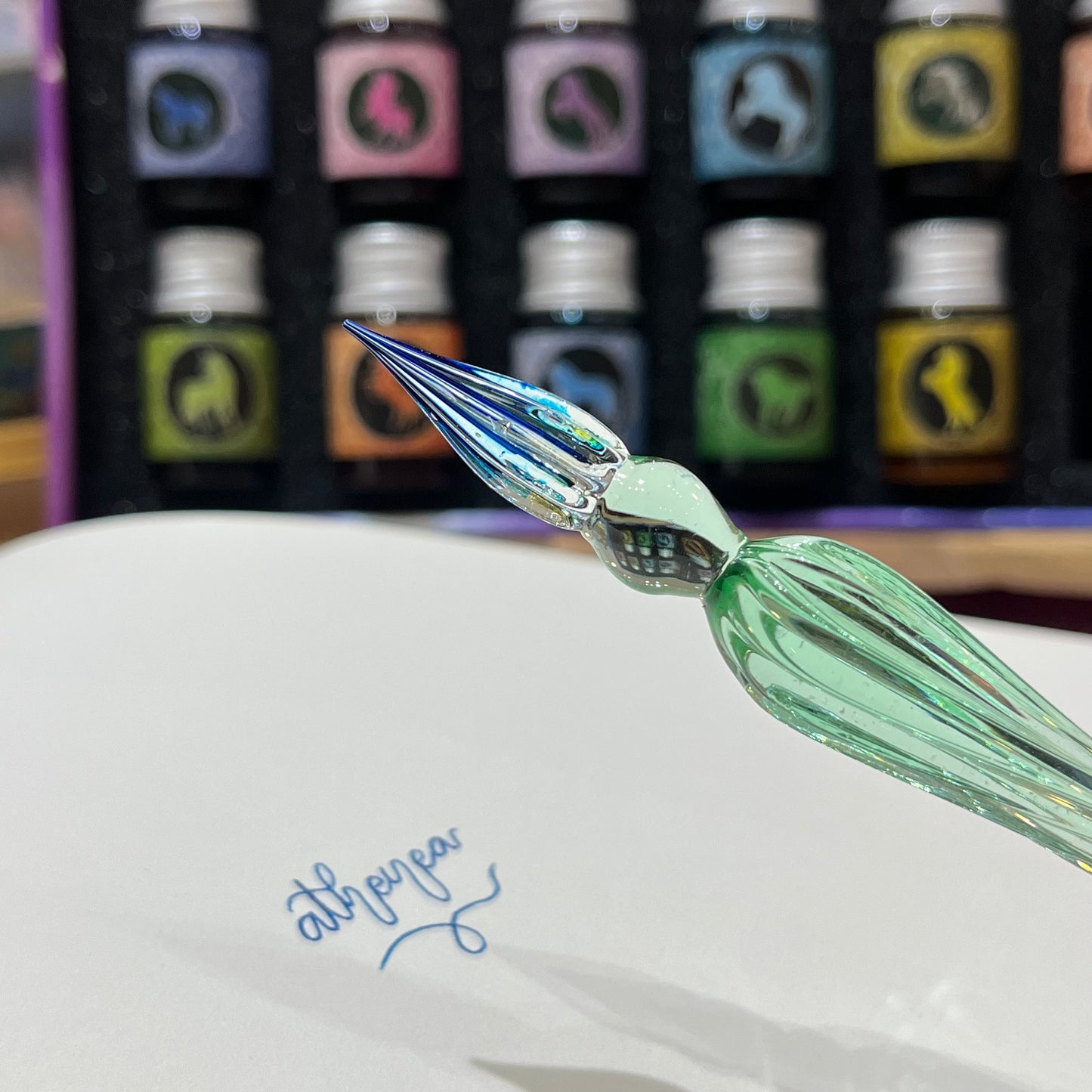 SPIRAL GLASS PEN 12 TINTAS