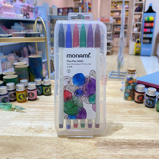 MONAMI PLUS PEN 3000 6 PZAS BASIC COLORS