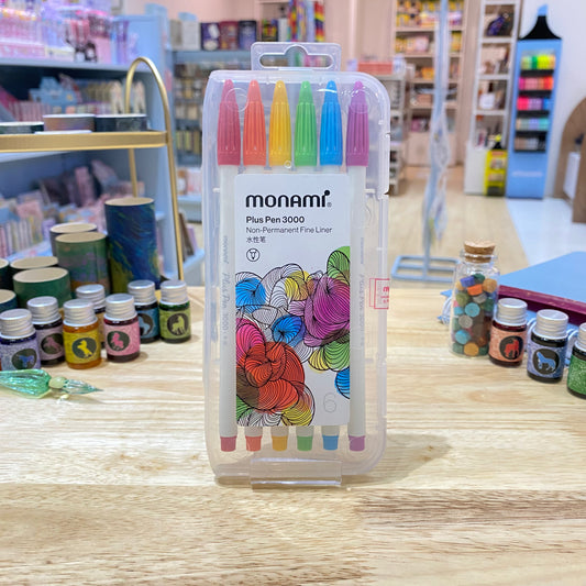MONAMI PLUS PEN 3000 6 PZAS BRIGHT COLORS