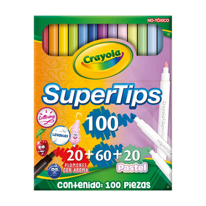 CRAYOLA SUPERTIPS 100 PZAS