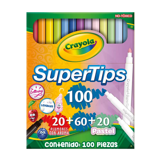 CRAYOLA SUPERTIPS 100 PZAS